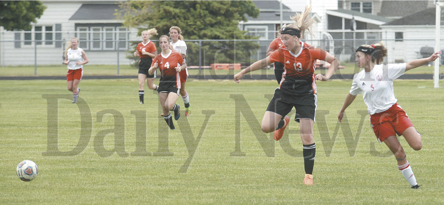 MHSAA Div. 3 girls soccer district at Ludington